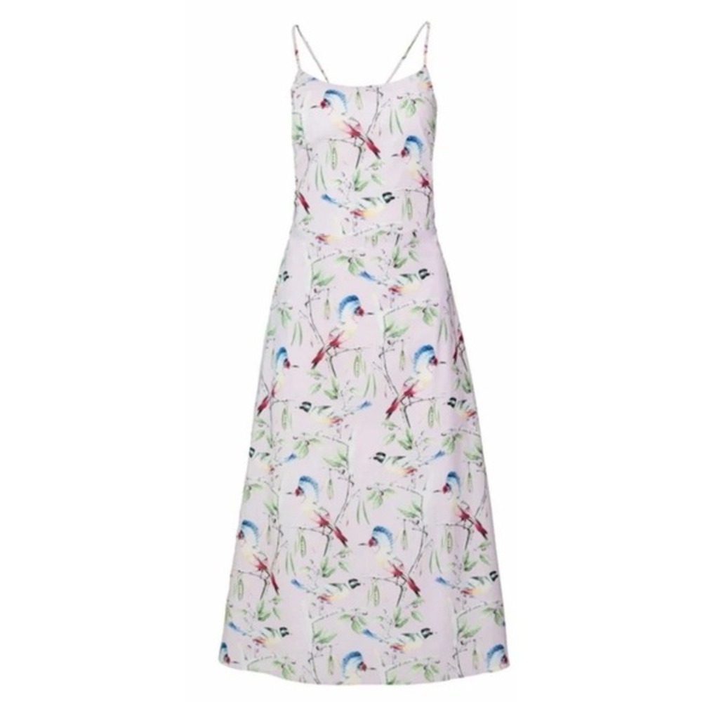 NWT Hilary MacMillan Lace Up Back Oiseau Midi‎ Dress Size 1X